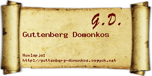 Guttenberg Domonkos névjegykártya